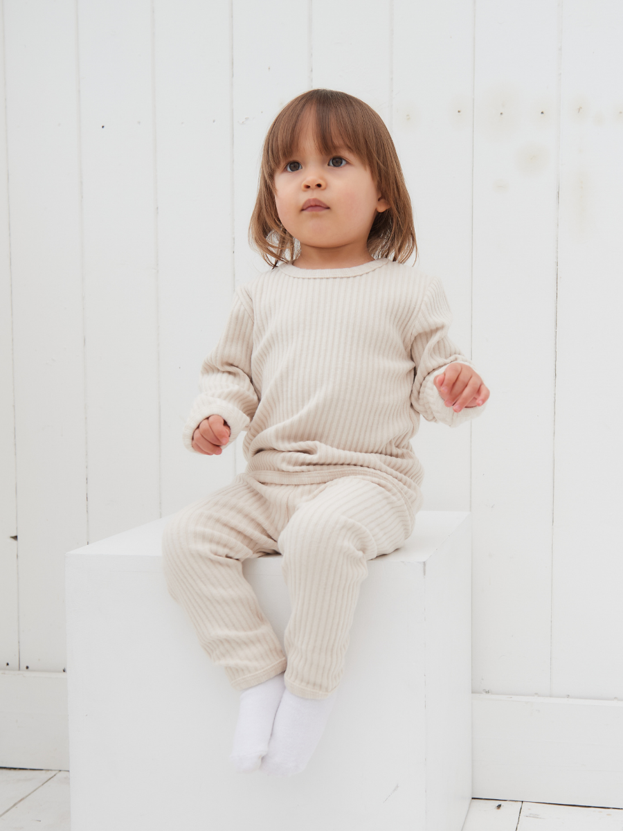 Reign Ribbed Set - Cream